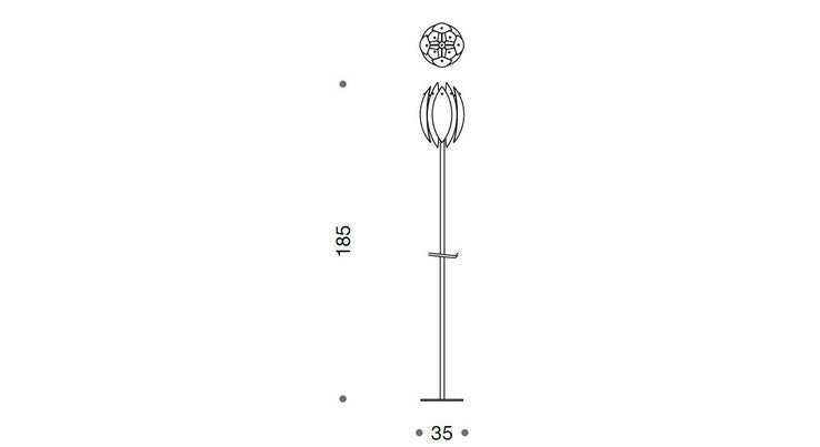 Paradise Murano Glass Floor Lamp