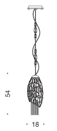 Canning Small Suspension Pendant with LED in Base - ID 8196