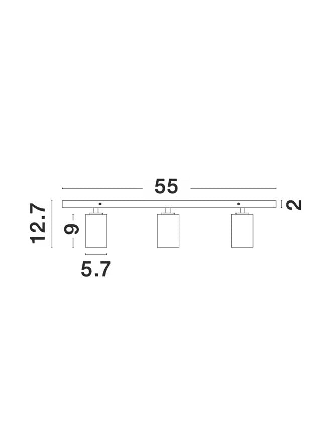 NL Sandy White Triple Linear GU10 spotlight - ID 11056