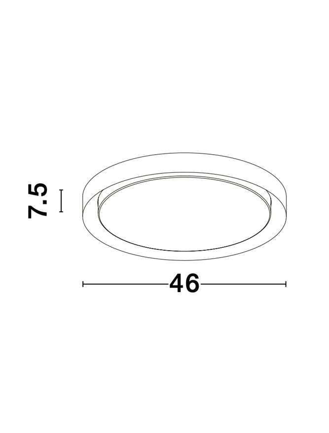 TRO Diffused White Aluminium Medium Ceiling Light - ID 10600