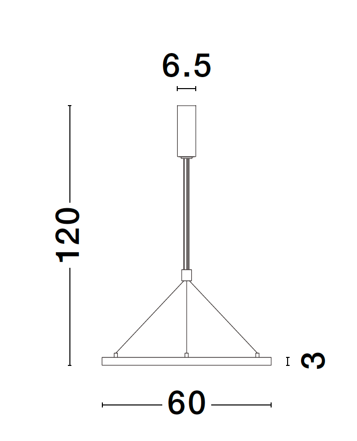EMP Dimmable Brass Gold Aluminium & Acrylic Single Ring Pendant - ID 10195