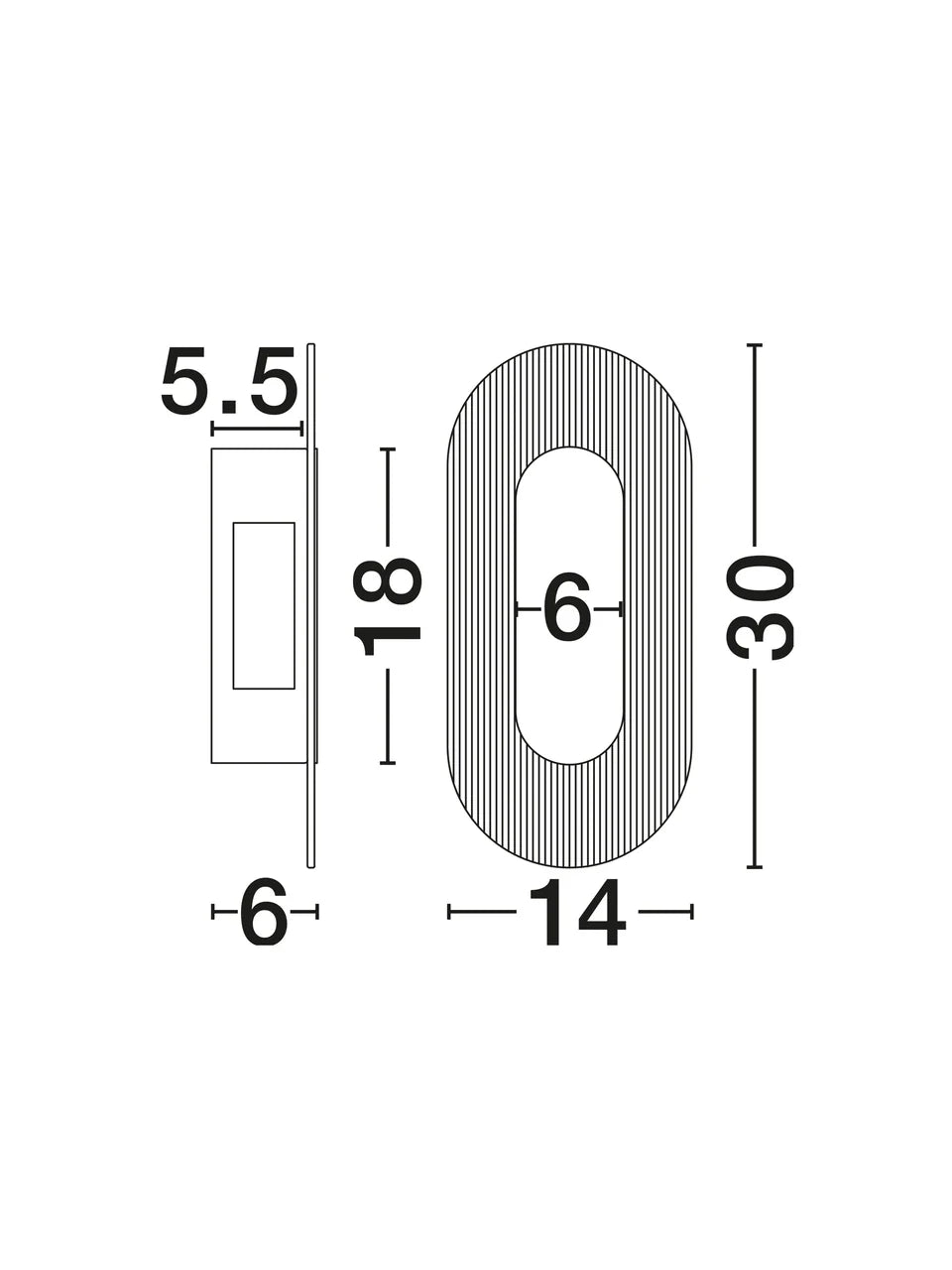 RIO Small Gold & Textured Clear Glass LED Linear Wall Light - ID 15025