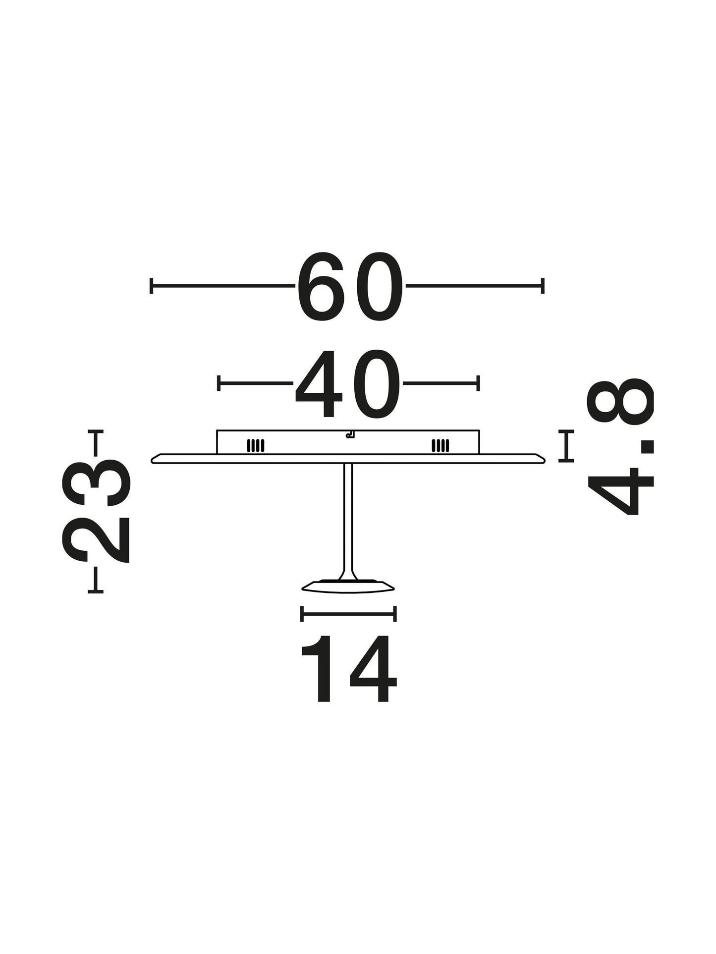 IMA Sandy White Large Semi-Flush Ceiling Light - ID 14818