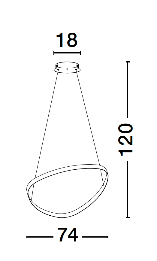 ARI Dimmable Sandy White Aluminium & Acrylic Single Ring Pendant - ID 10224