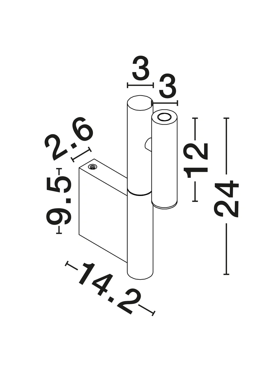 ORC Sandy Black Adjustable Wall Light With 3 Step Touch Dim - ID 14824