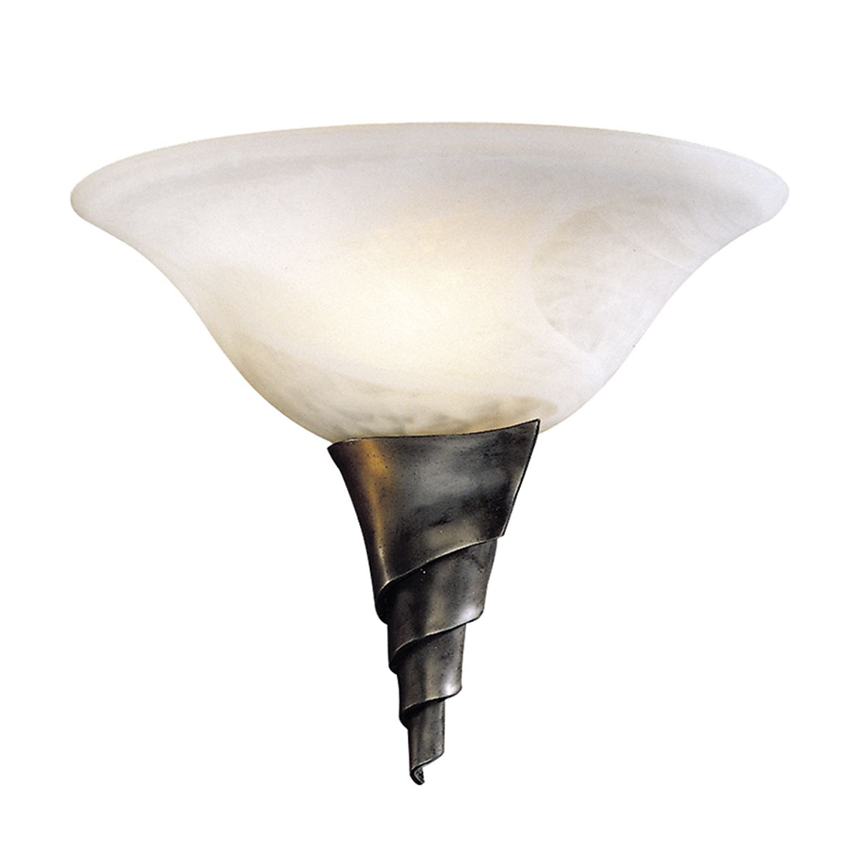 David Hunt Spiral White Alabaster Effect lass Wall Washer - ID 1818