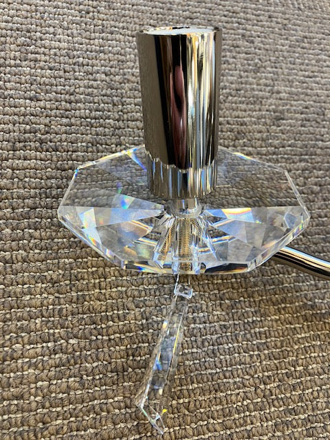 Basilux 285/A1.34 Italian Crystal & Nickel Wall Light - EX-DISPLAY