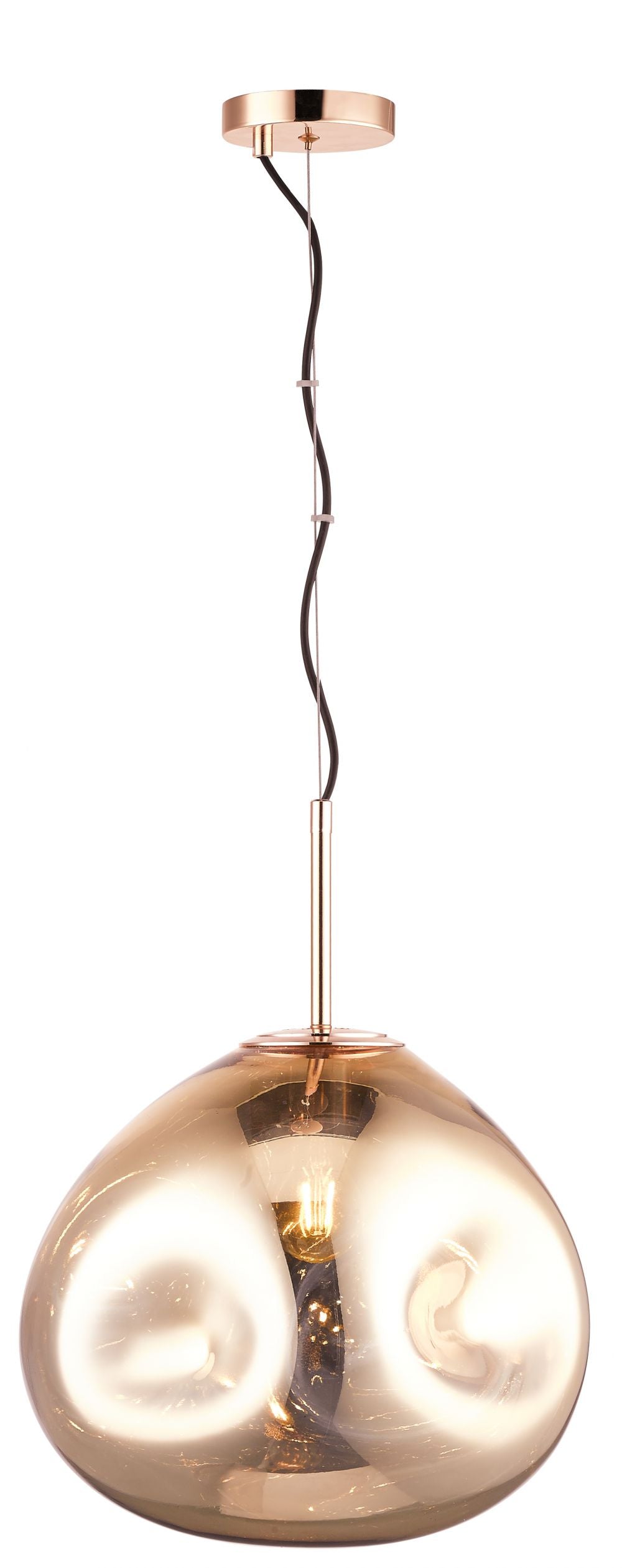 Molten Glass Large Gold Pendant - ID 11436