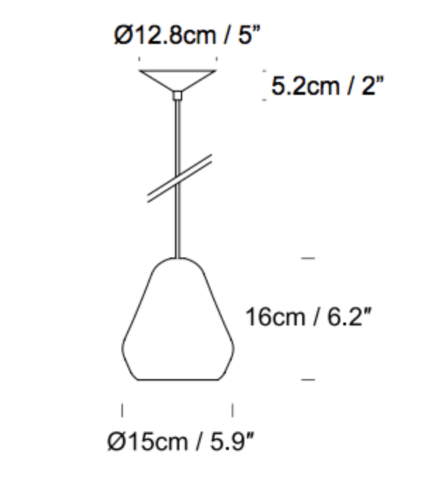 Small Conical Clear Glass Pendant - ID 6601