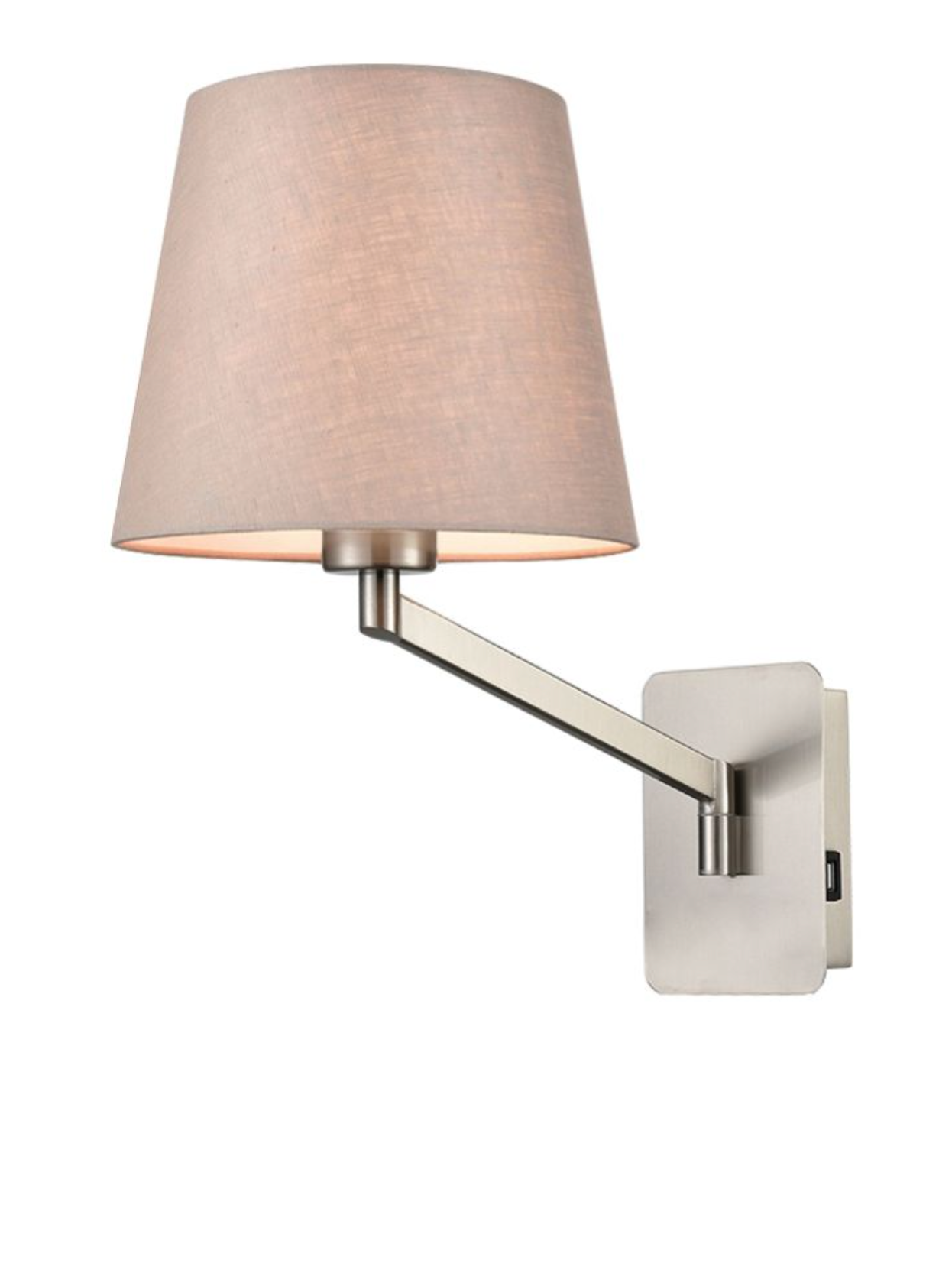 Swing Arm Bracket With USB, Taupe Shade - ID 12120