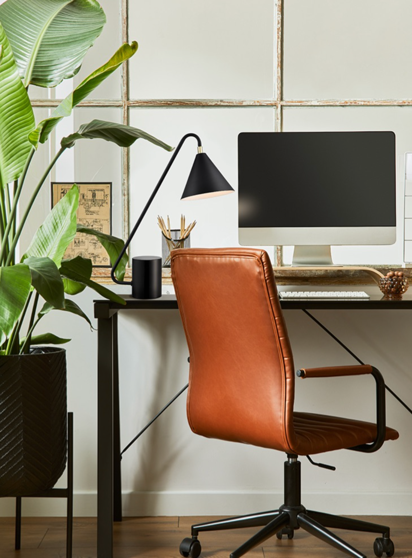 Pais Satin Brass Desk Light - ID 13707