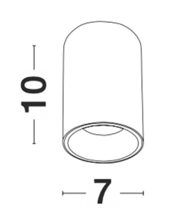 NL Sandy Black Cylinder GU10 downlight - ID 13958