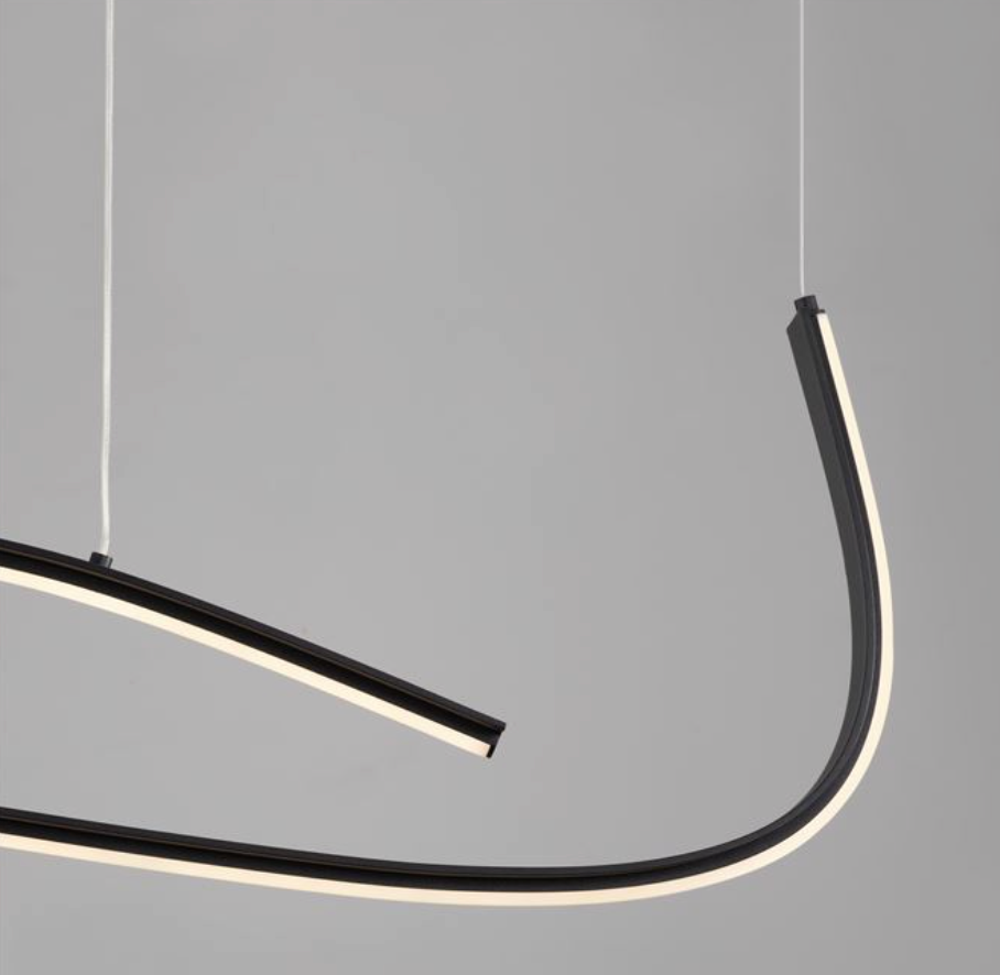 NL Sandy Black Wave LED Pendant 104cm - ID 14411
