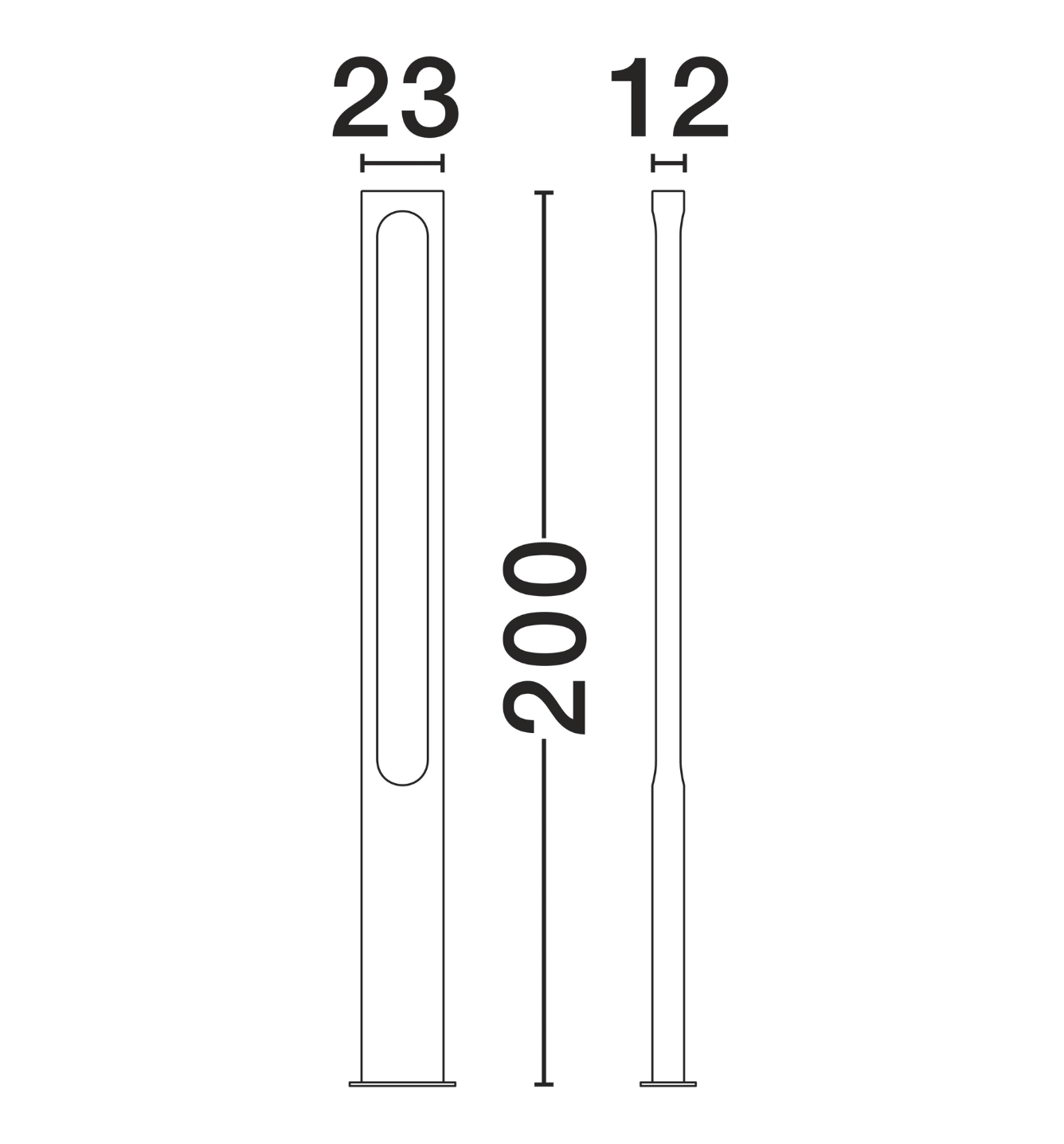Sleek 2m Dark Anthracite 21W Exterior Bollard - ID 14754