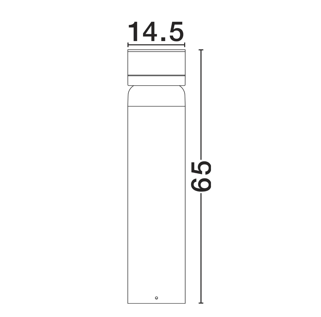 Skye Large Sandy Black Exterior Round Bollard - ID 14767