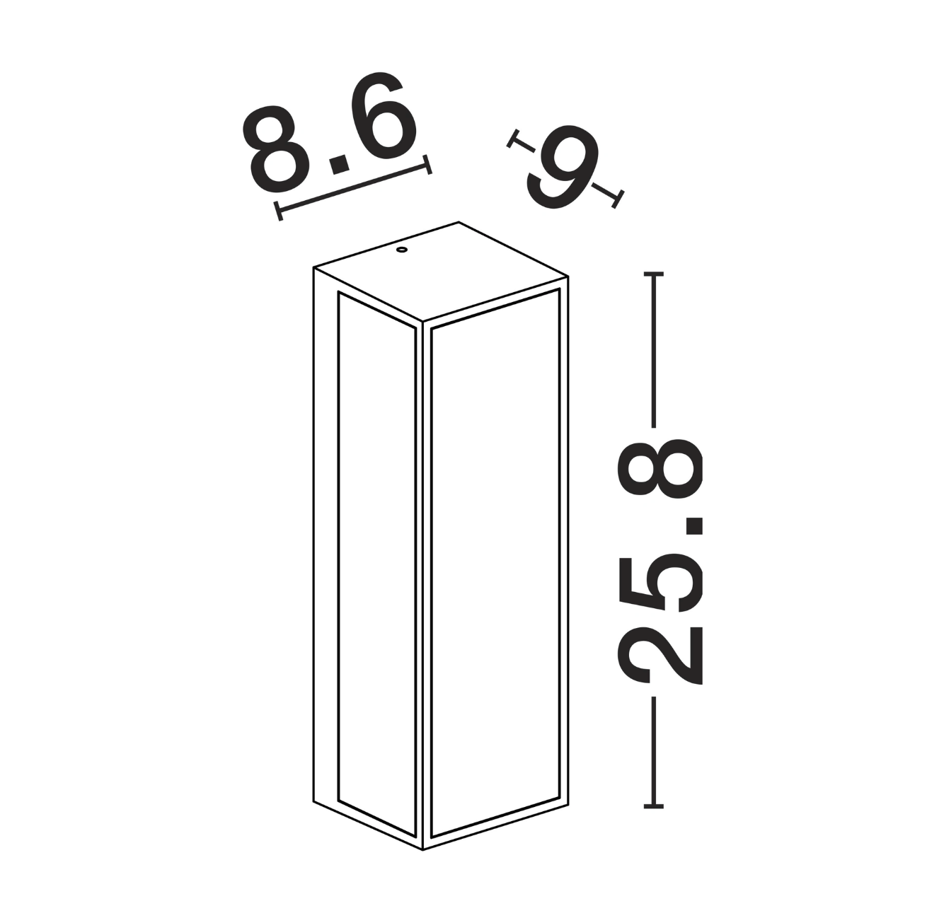 Talsa Black/Wood Rectangular Decorative Exterior Box Lantern - ID 14788