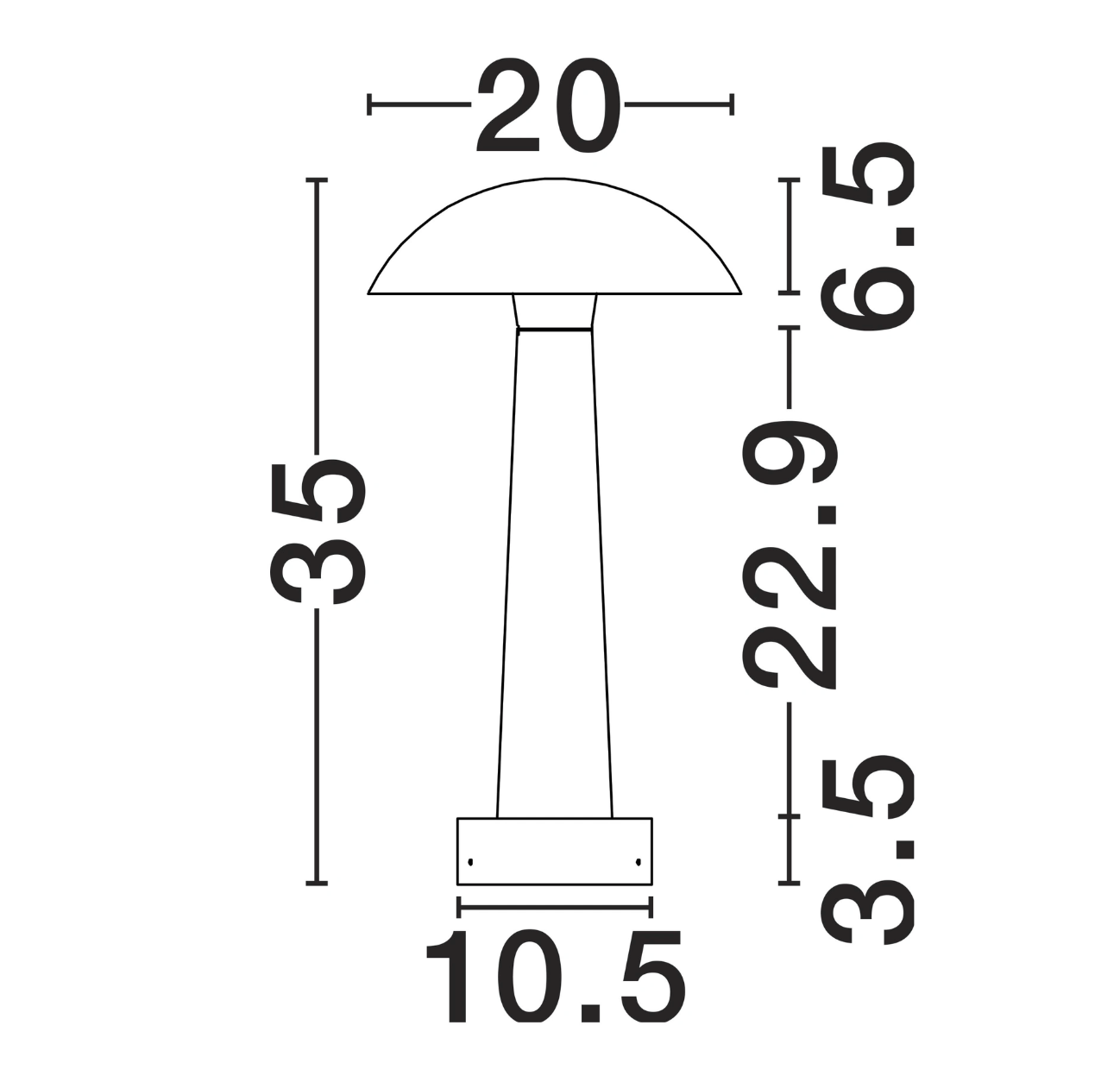 Morel 35cm Black Sandstone Cement Exterior Coastal Bollard - ID 14794