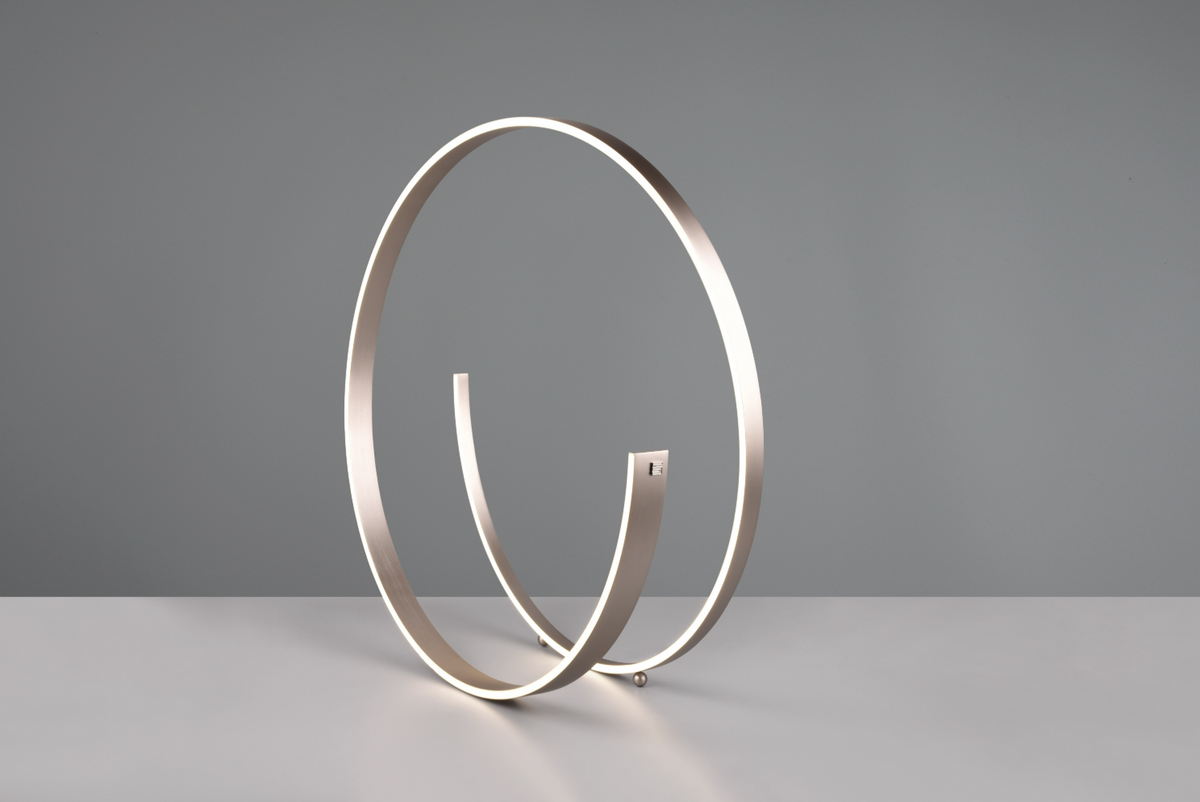 INA Matt Nickel Tapered Ribbon Dim to Warm LED Floor Lamp - ID 14992