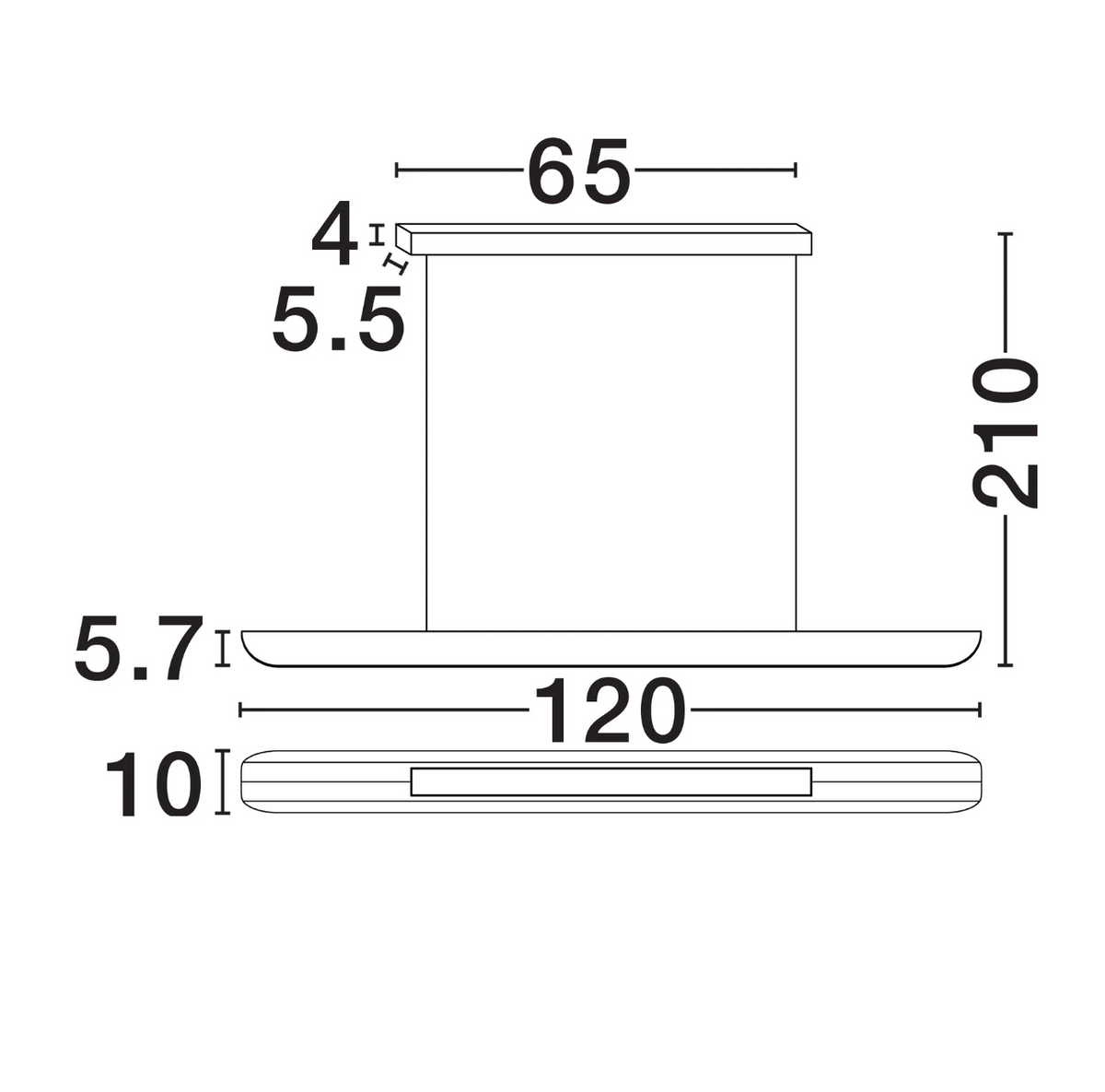 Barne Oak Wood Linear Bar Pendant - ID 15114