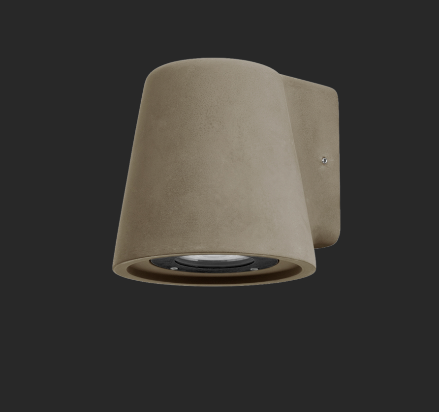 Nado Arin Cone Cement Exterior IP66 GU10 Wall Light ID 15126