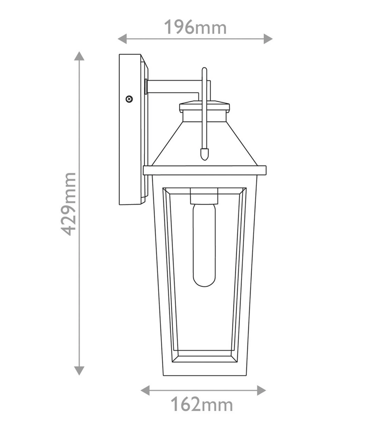 BLAS Black & Brass Medium Coastal Exterior Wall Lantern - ID 15152