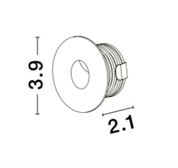NL outdoor IP54 wall recessed white LED step light for remote driver