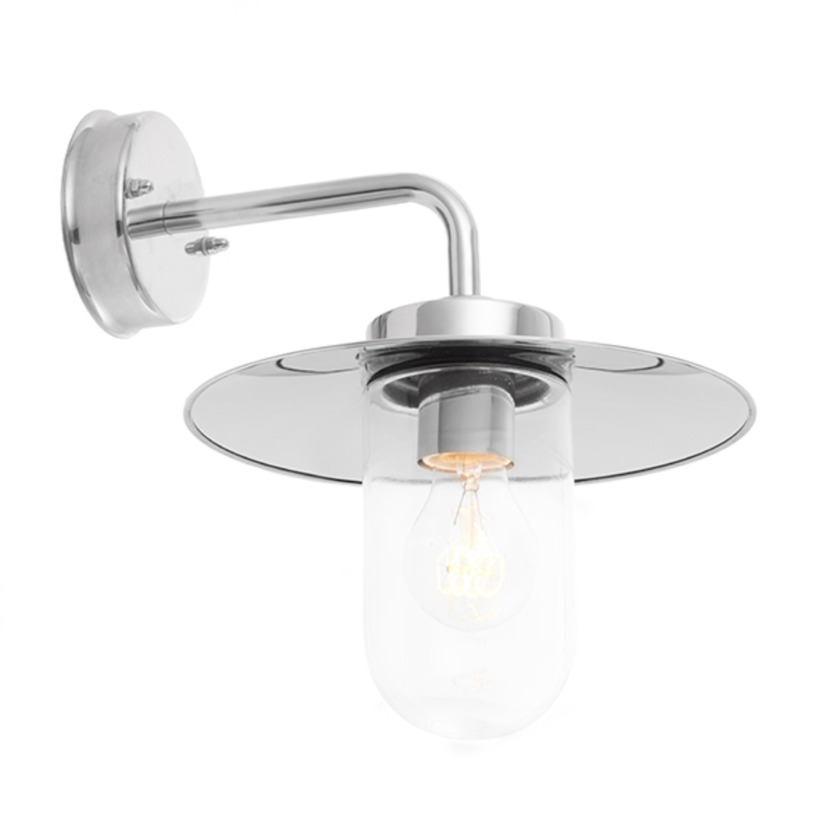 Polished Stainless Steel Exterior Wall Light - ID 9659