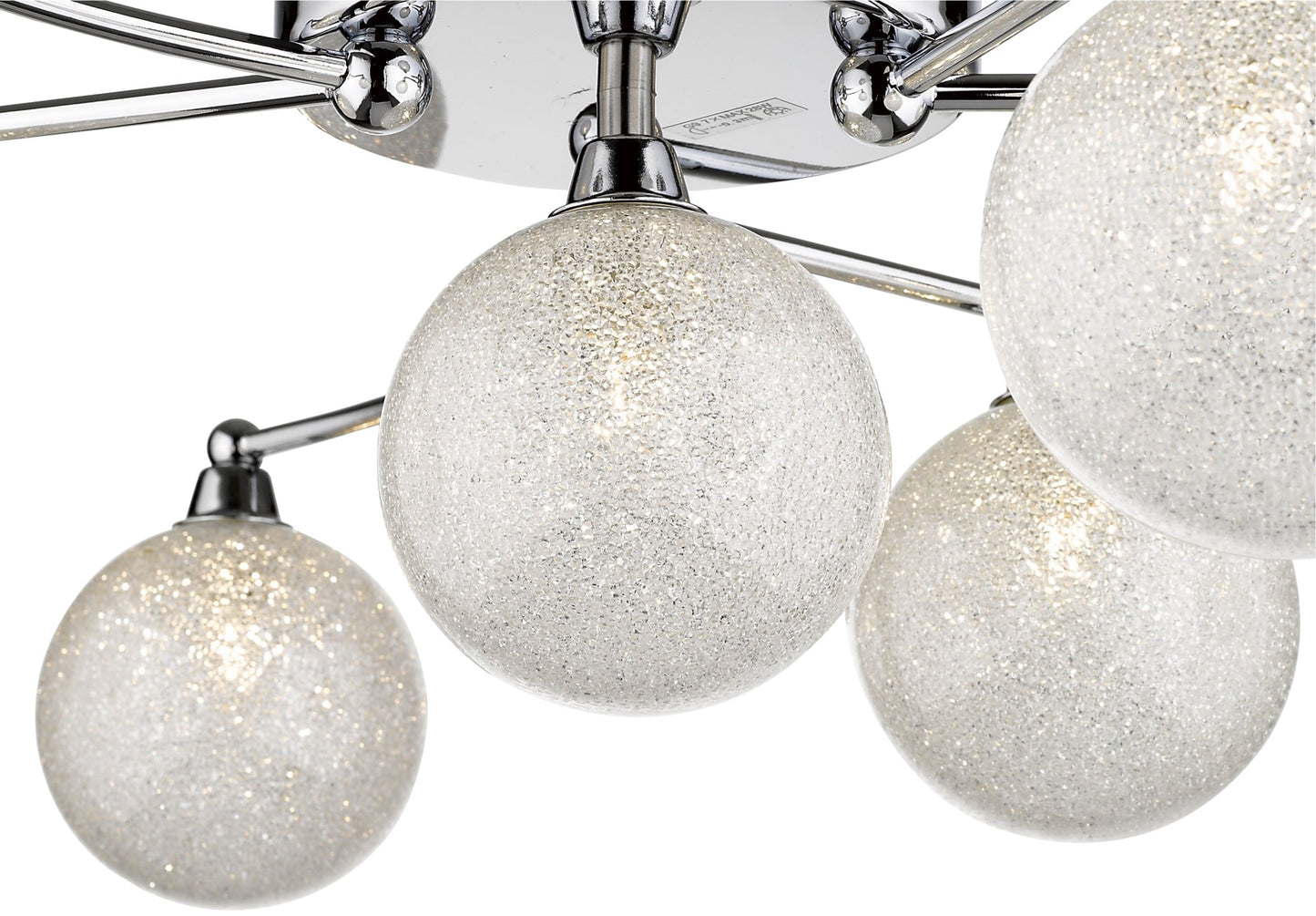WIM Seven Lamp Crystal In Glass Globes Ceiling Light - ID 10508