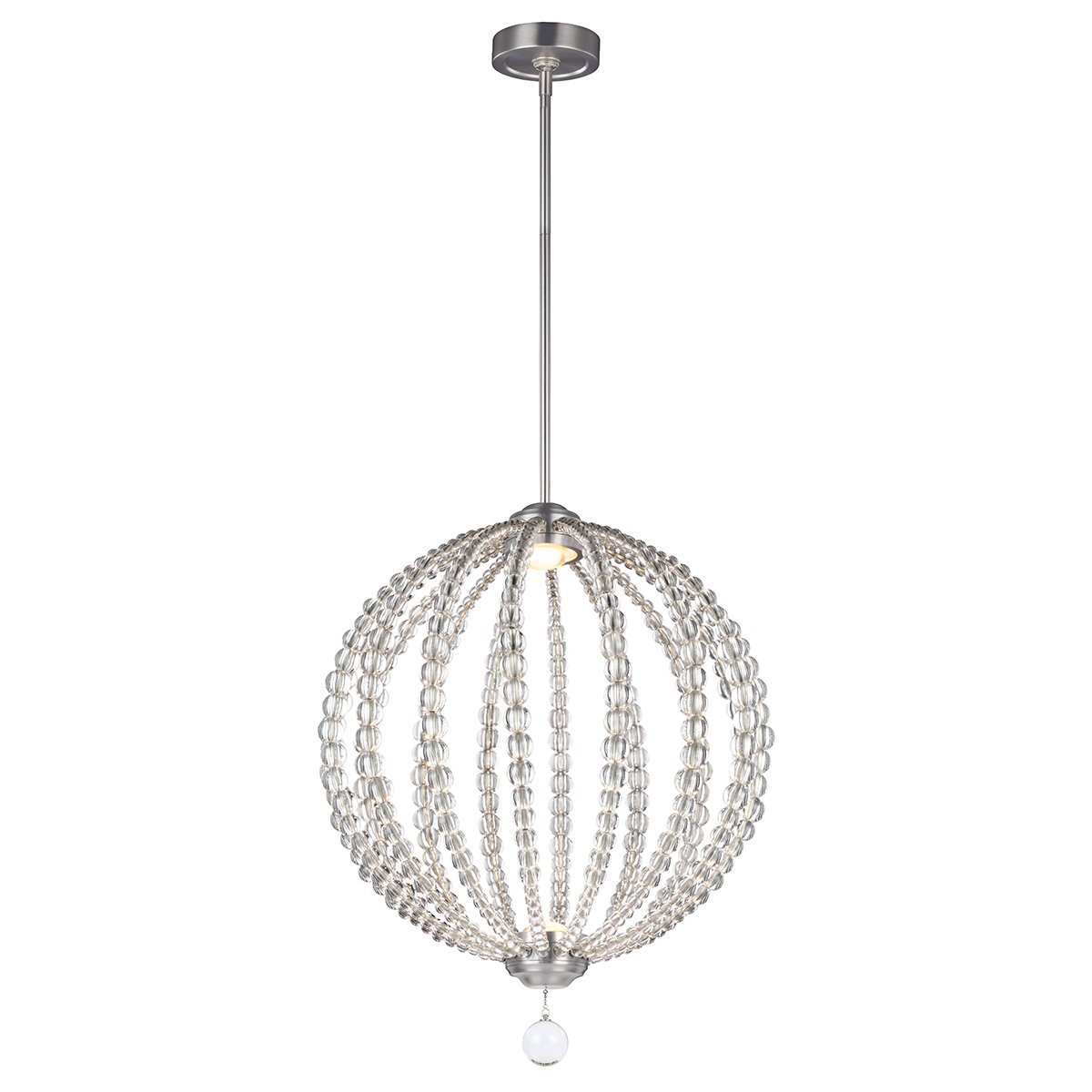 Medium Two Light Satin Nickel LED Pendant
