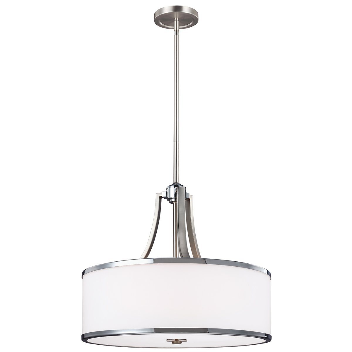 Satin Nickel Drum Pendant