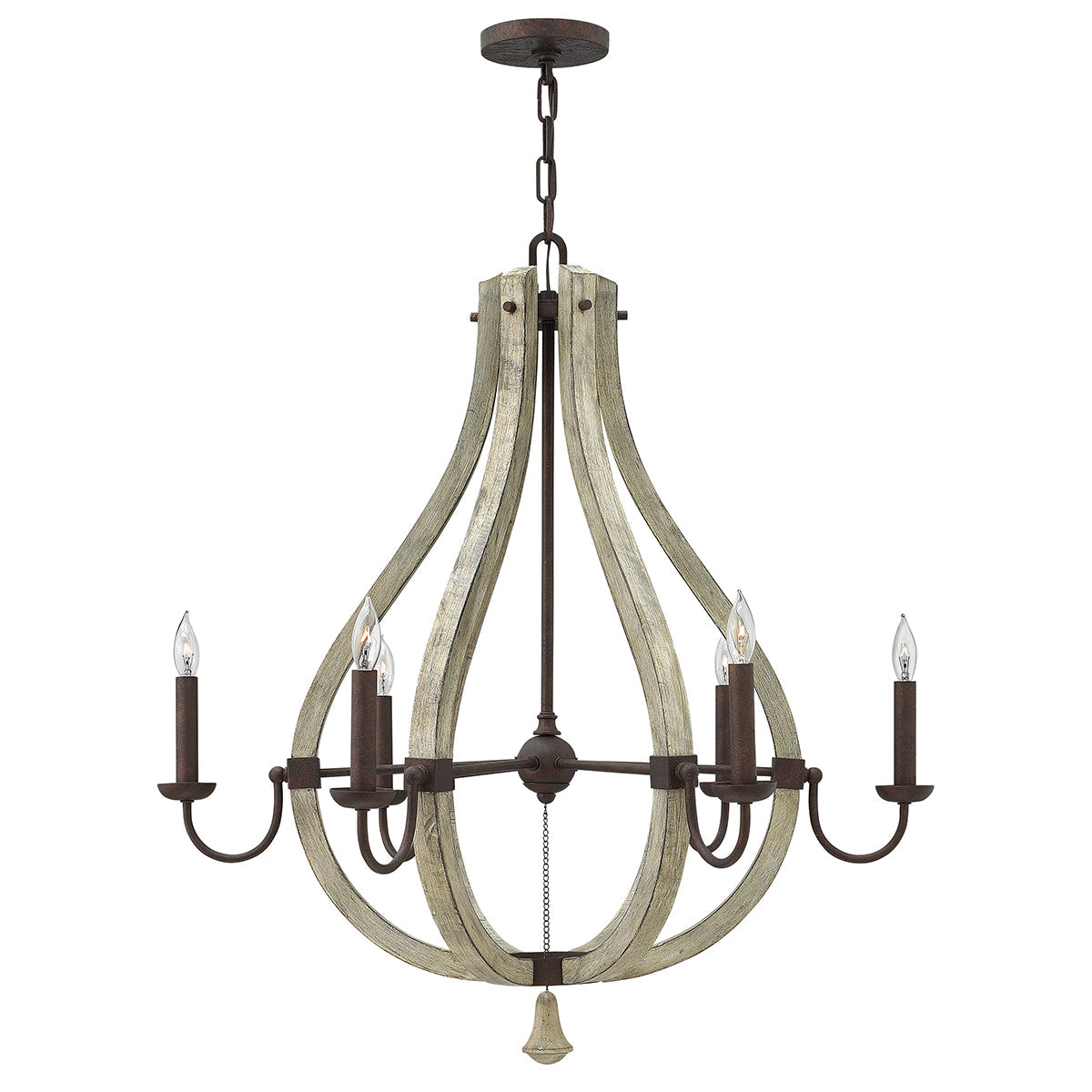 Invergordon 6 Light Rustic Chandelier - ID 9918