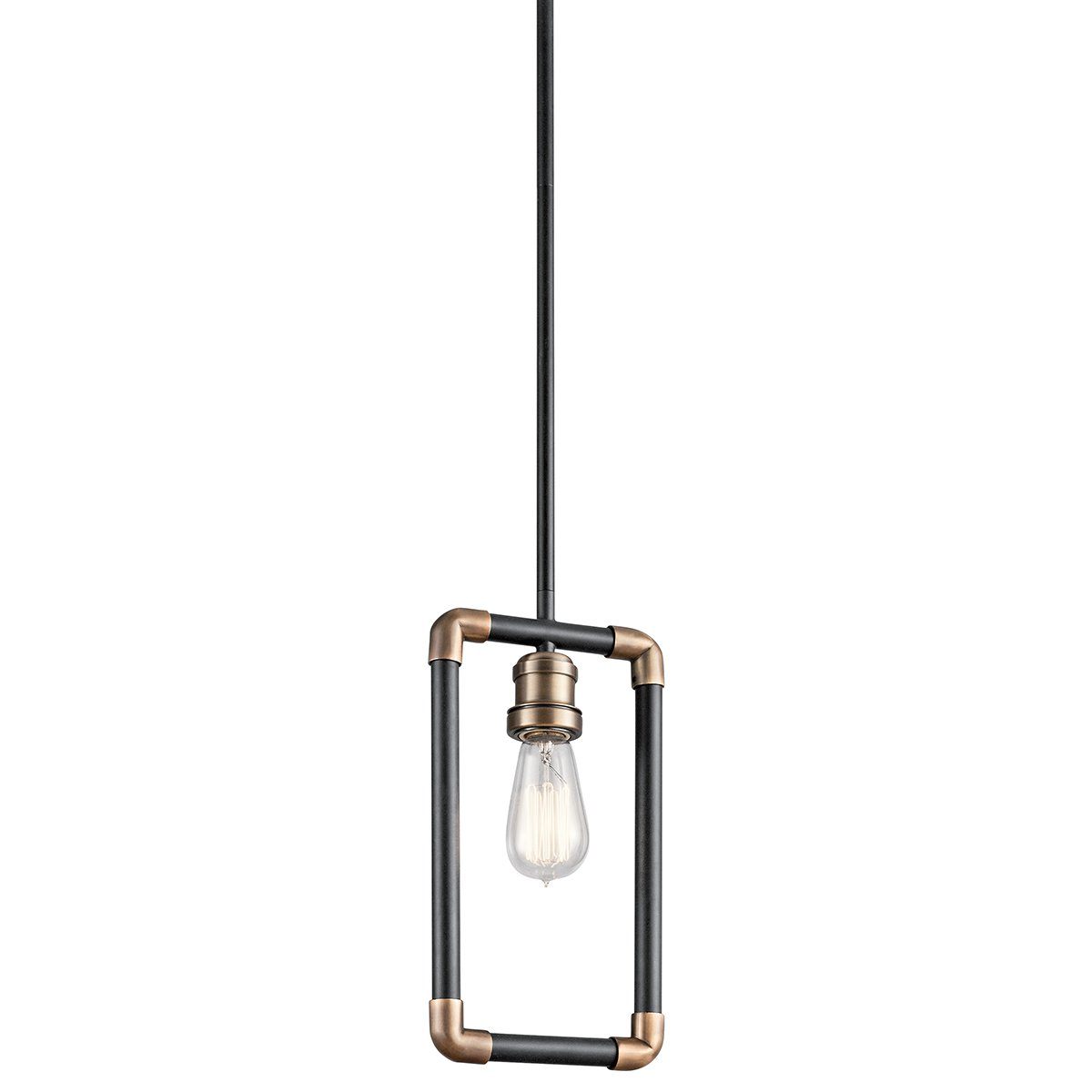 Black and Brass Mini Pendant