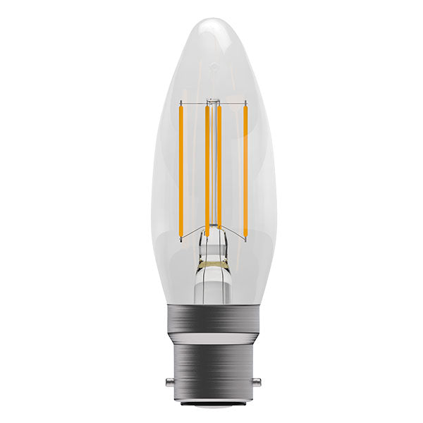 Clear Candle Lamp Warm White 4W LED B22 - ID 9703