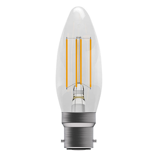 Clear Candle Lamp Warm White 4W LED B22 - ID 9703