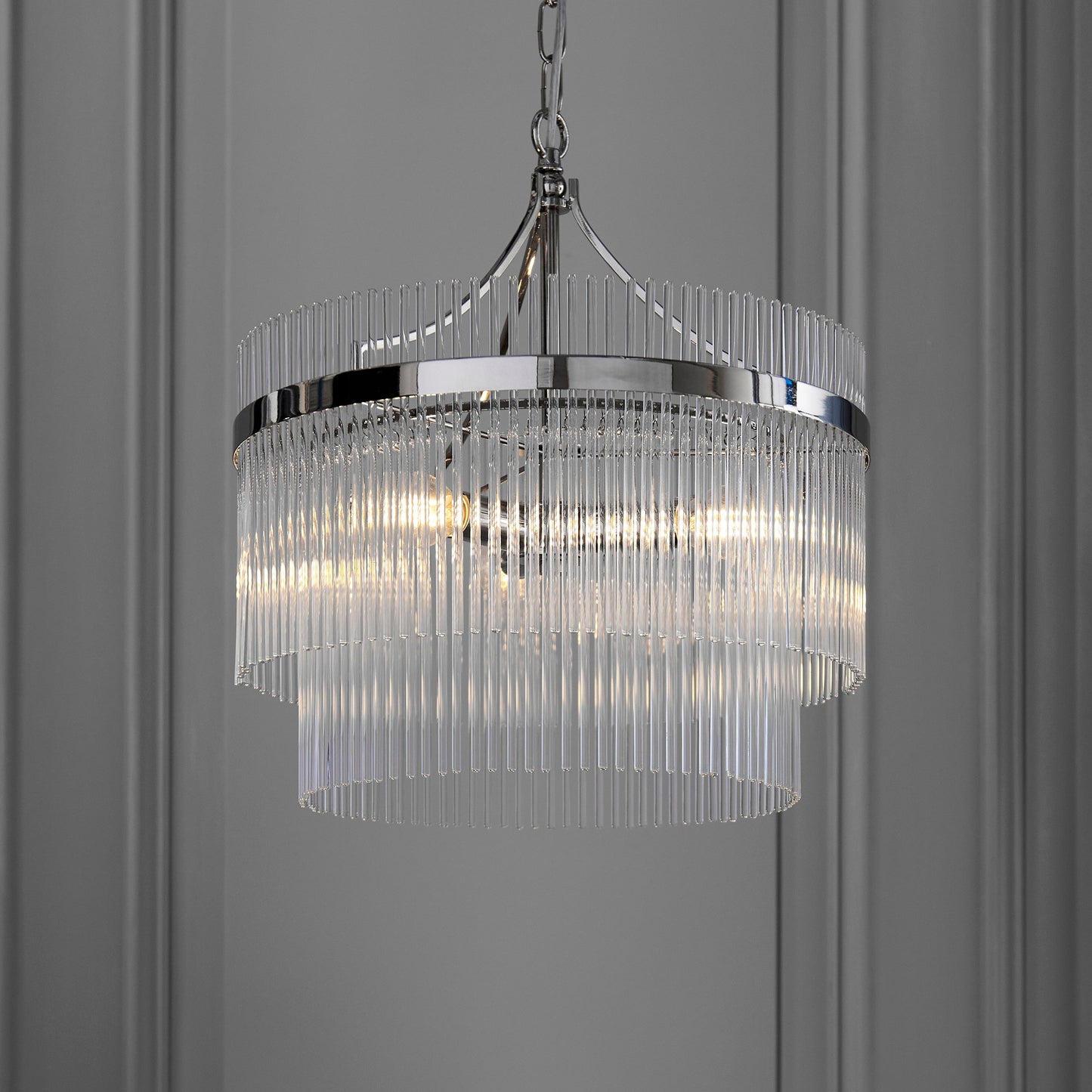 MBL Marie Glass Rod 2 Tier Chandelier - ID 14210