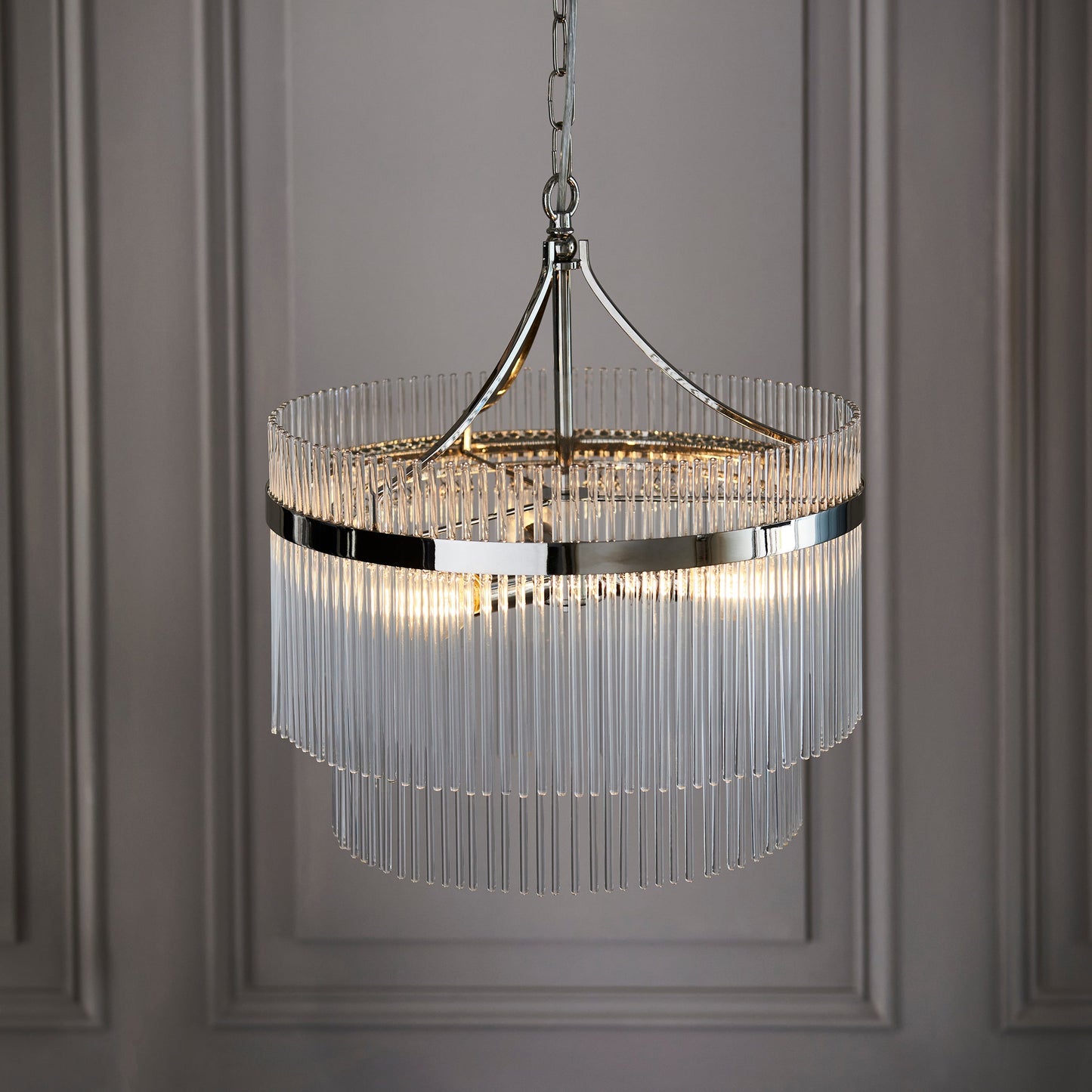 MBL Marie Glass Rod 2 Tier Chandelier - ID 14210