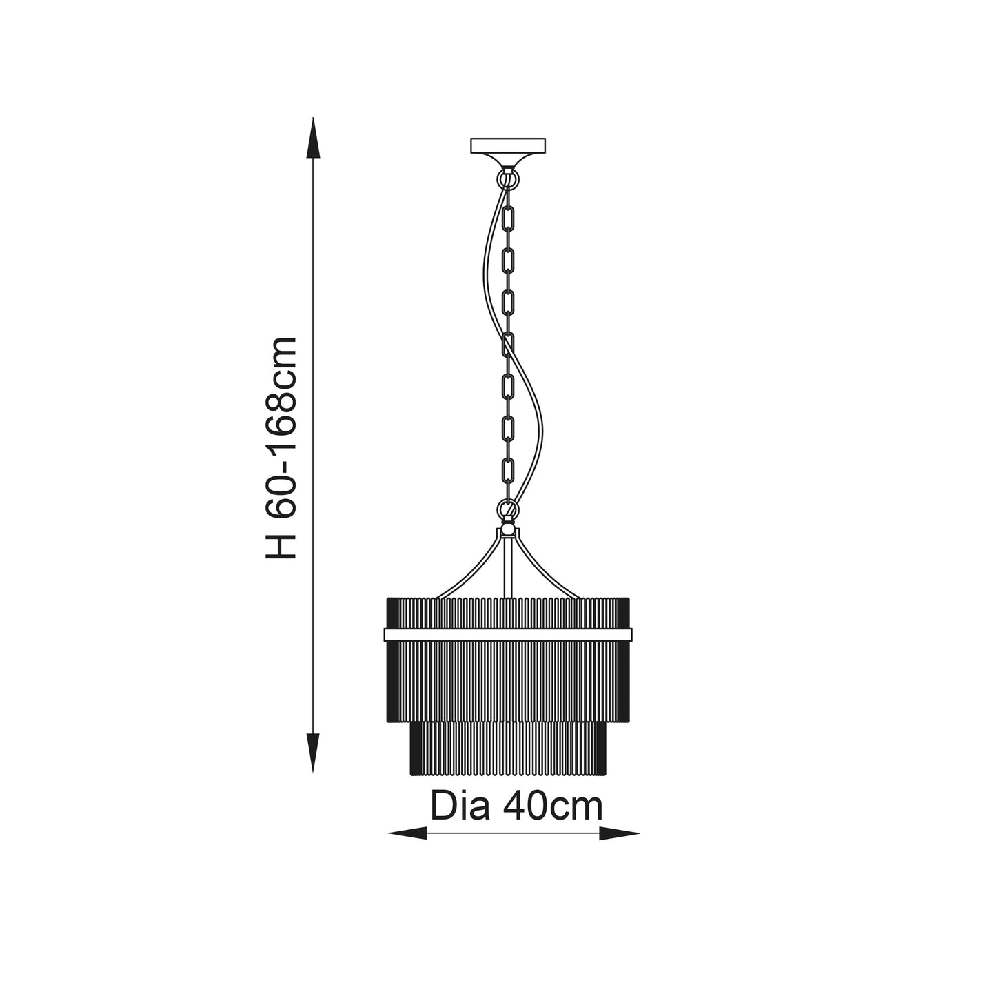 MBL Marie Glass Rod 2 Tier Chandelier - ID 14210