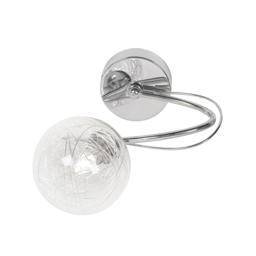 Gurney 1 Lamp Polished Chrome Spiral Wall Light - ID 9370