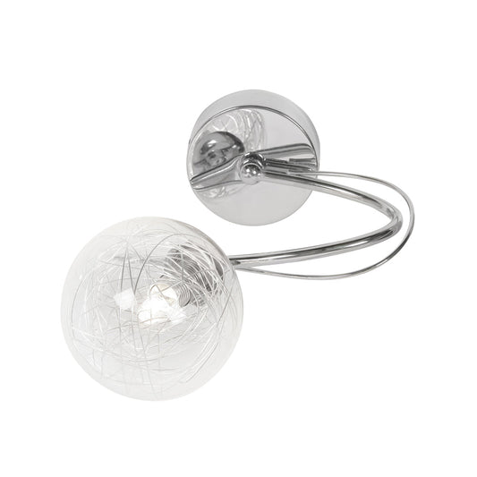 Gurney 1 Lamp Polished Chrome Spiral Wall Light - ID 9370