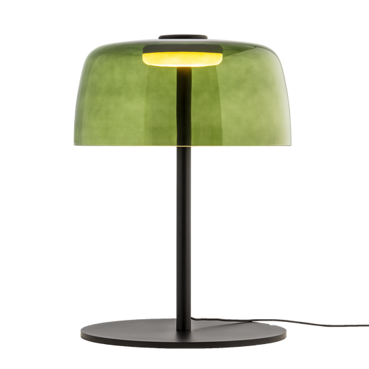 Table Lamp with Green Glass & Selectable Colour Temperature - ID 12794