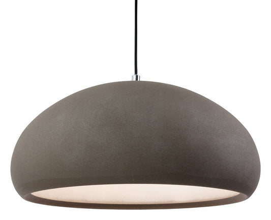 Costa Rough Sand Concrete Single Pendant - London Lighting