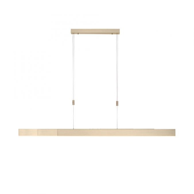 Matt Brass Remote Controlled Length Adjustable LED Ceiling Light