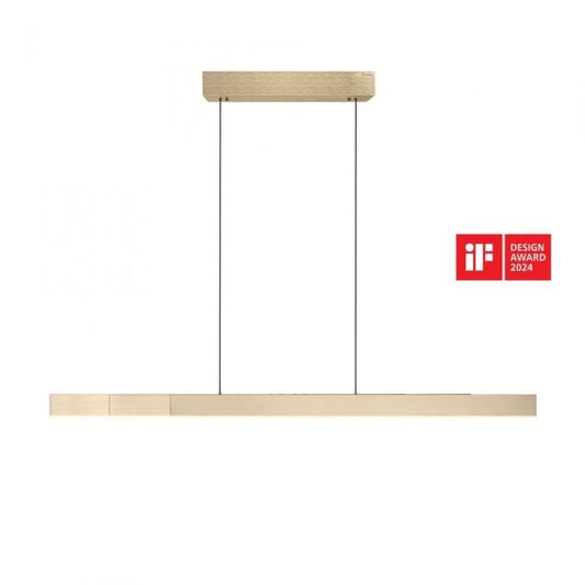 MOTRIS Matt Brass Remote Controlled Height & Length Adjustable LED Ceiling Light