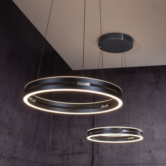 Remote Controlled 50cm Height Adjustable Ring Pendant Light