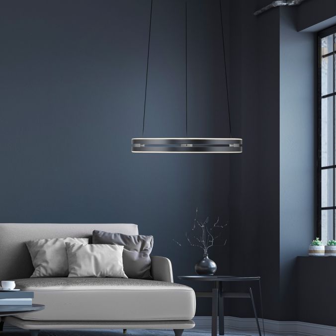 Ring Pendant Light above the sofa