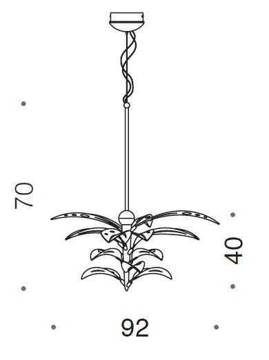 Crystal Palm 12 Light Pendant