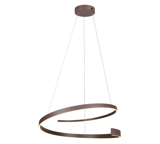 INA Dark Chocolate 75cm Tapered Ribbon Dim to Warm LED Pendant - ID 14991