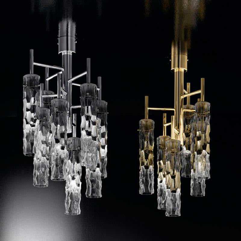 Becton Murano Glass 3 light Ceiling Suspension Chandelier - ID 8047