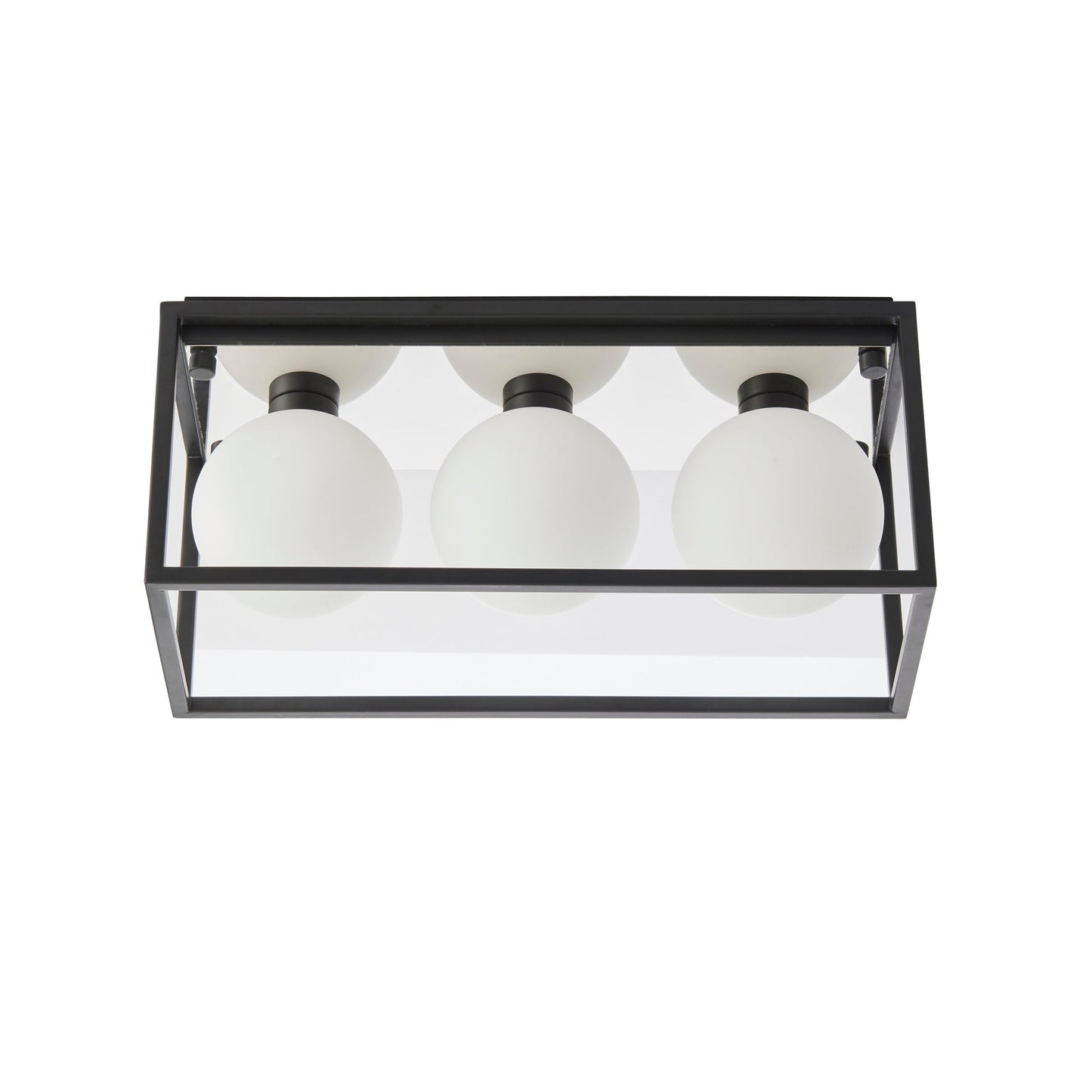 Angular Framed Linear IP44 Semi-Flush Ceiling Light - ID 11669
