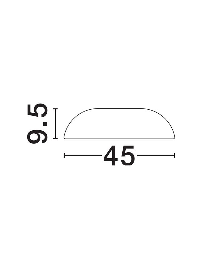 FEL Brown Steel 45cm LED Flush Ceiling Light - ID 14567